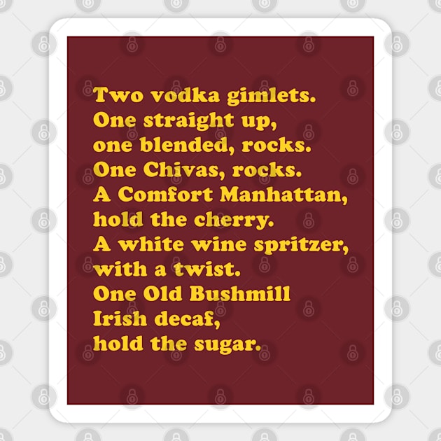 Two vodka gimlets Magnet by Plan8